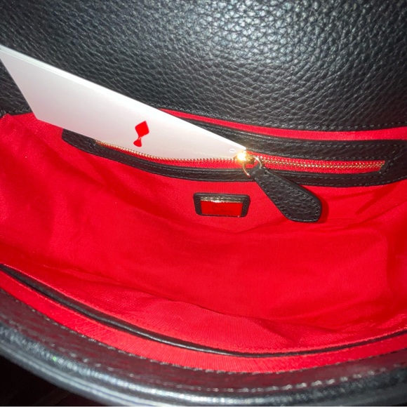 Louboutin: Panettone Spiked Chevron Messenger Bag (Black Multi) - Picture 14 of 17